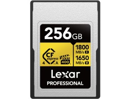 Lexar 256GB Professional GOLD CFexpress 4.0 Type A Memory Card  LCAEXG4256G-RNENG